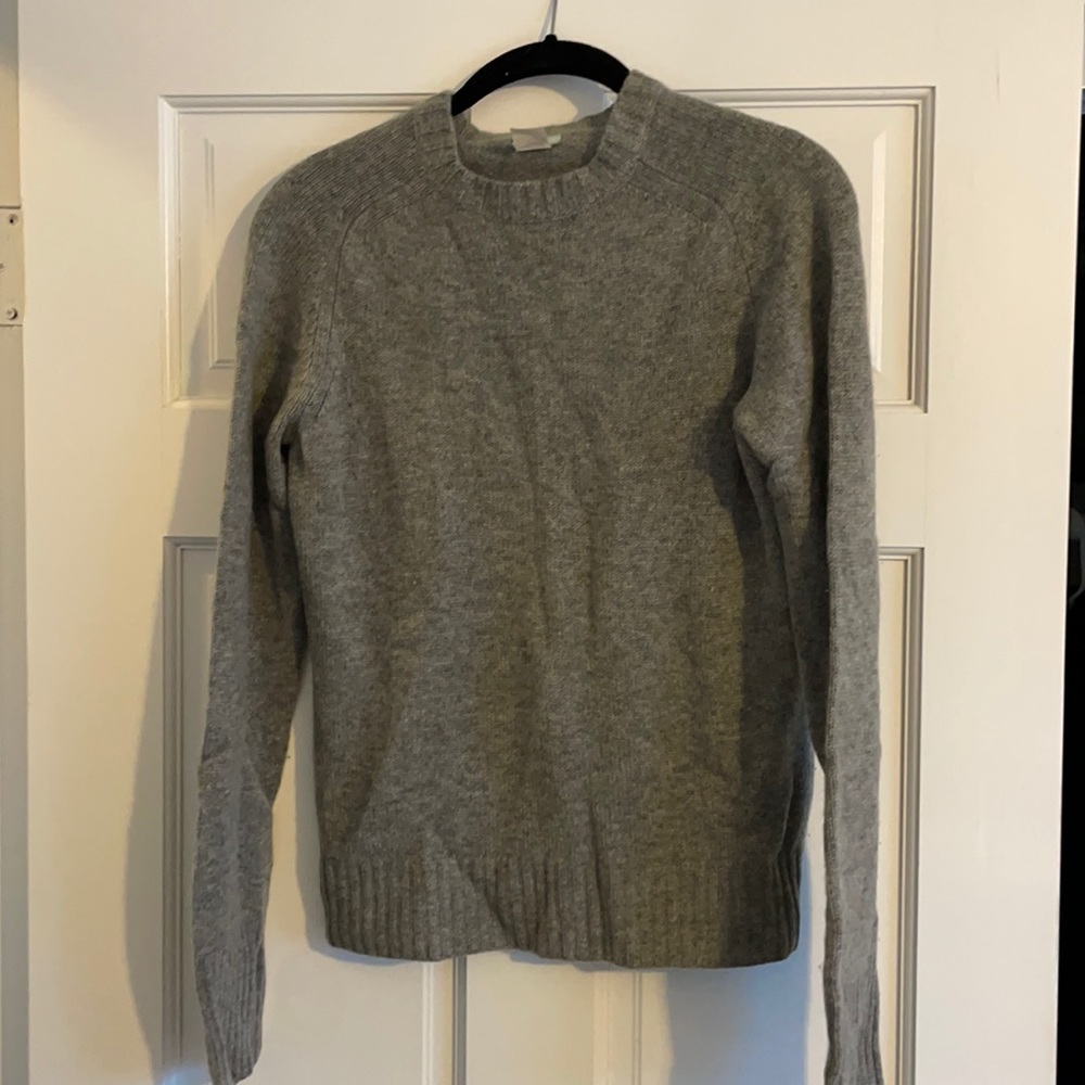 J. Crew 100% cashmere grey sweater